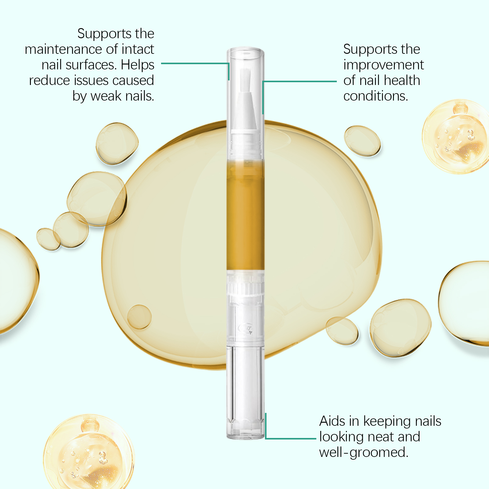 Nail Care Pen Daily Cleaning Nail Glossy Surface Mild Moisturizing Hand Foot Nail Softening Care Pen