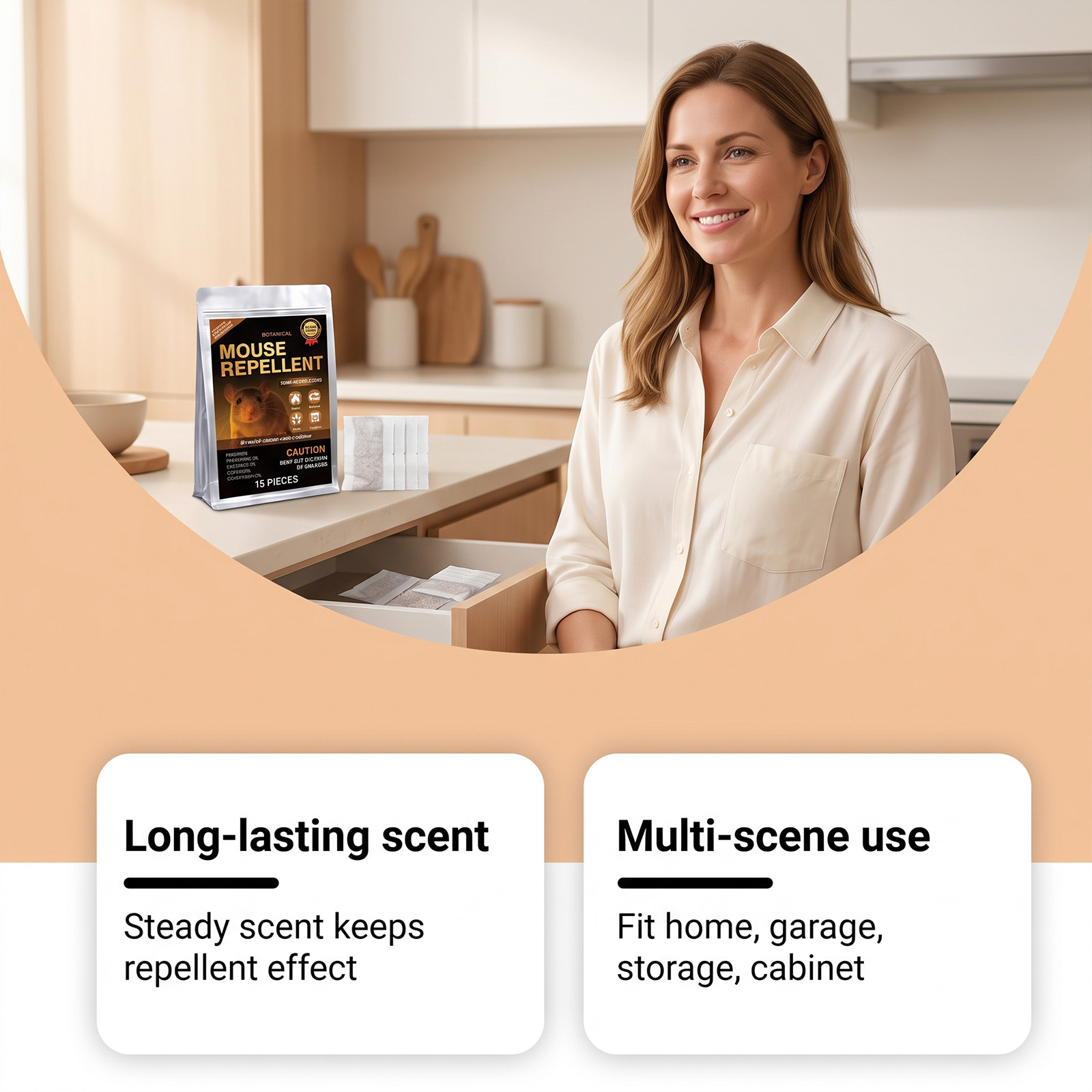 Mouse Repellent Long Last Slow Release Multi Scene Easy Placement Mild Odor Full Coverage Deterrent