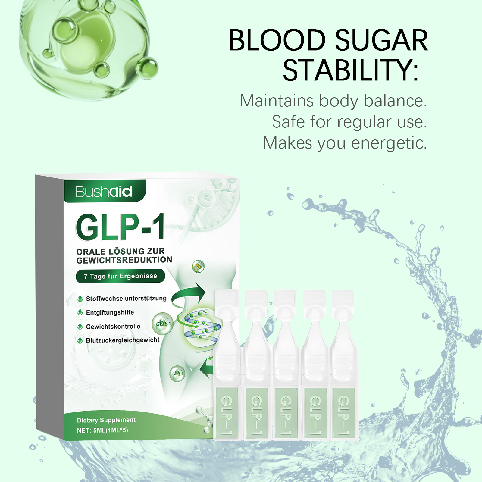 Glp 1 Body Supplement Drops Physical Body Therapy Human Metabolism Weight Control Nutrient Support Formula