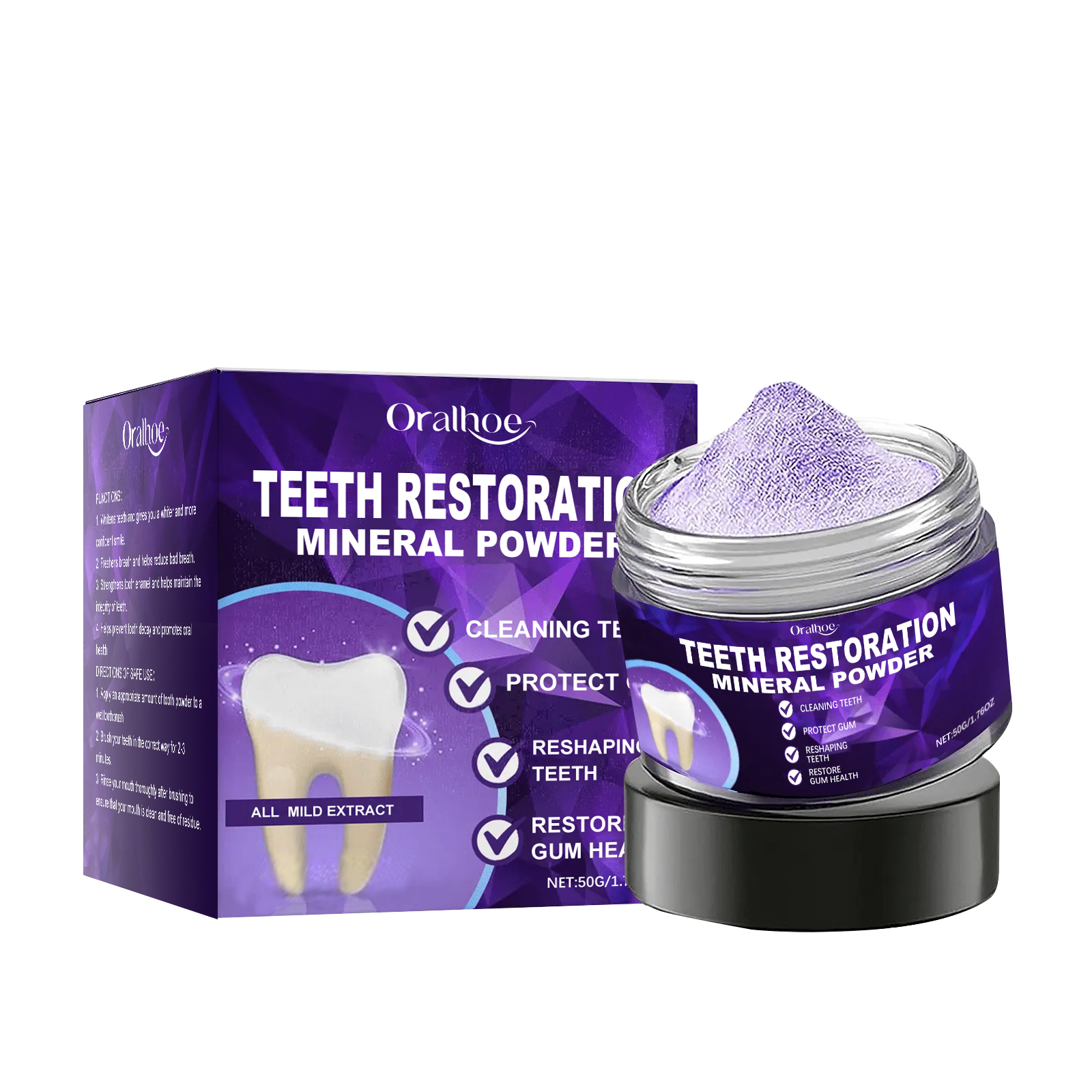 Tooth Powder Teeth Cleaning Long Lasting Freshness Protect Enamel Prevent Cavity Oral Care