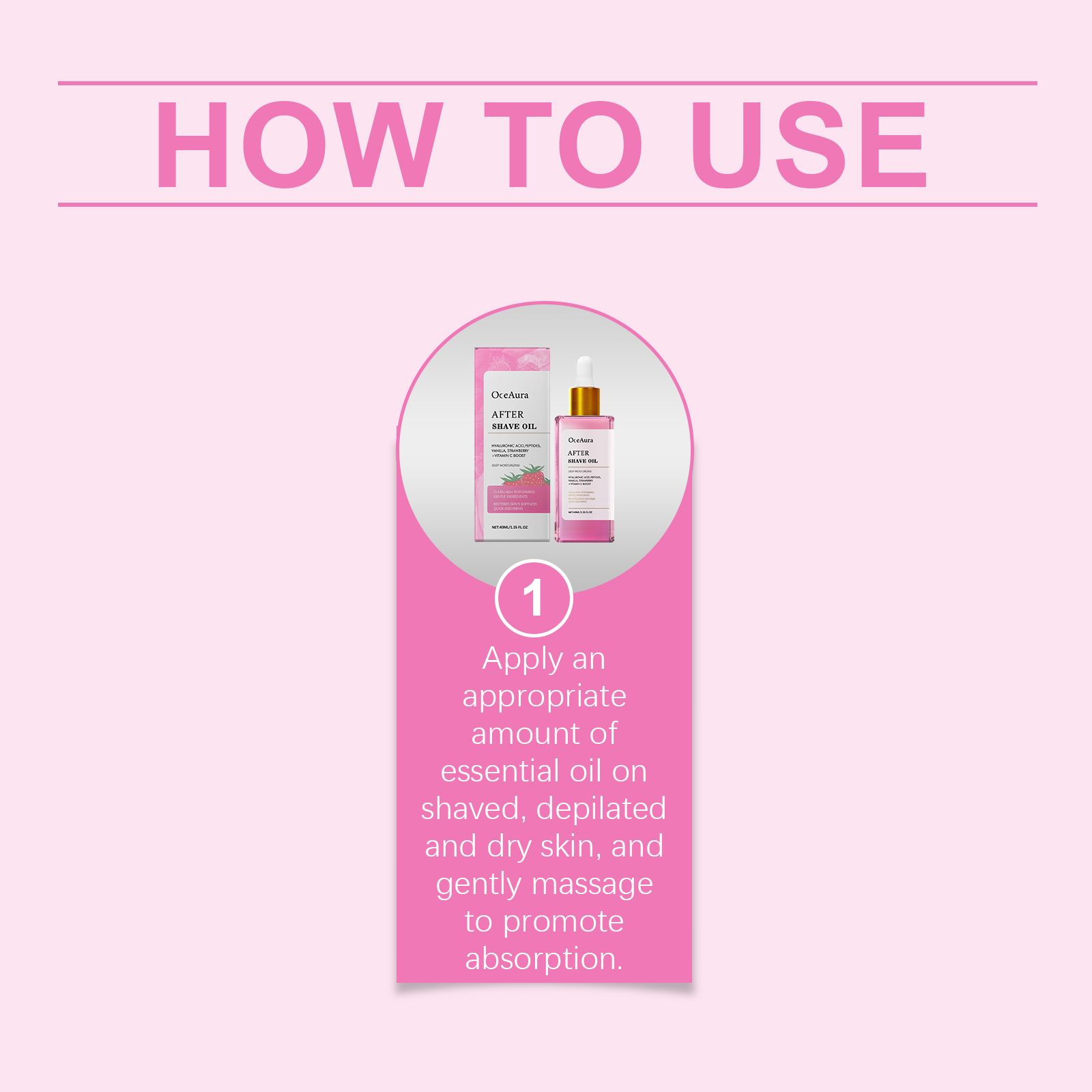 Strawberry Flavor Post Hair Removal Shaving Essential Oil Effectively Protect Skin Continuous Use Moisturize Smooth
