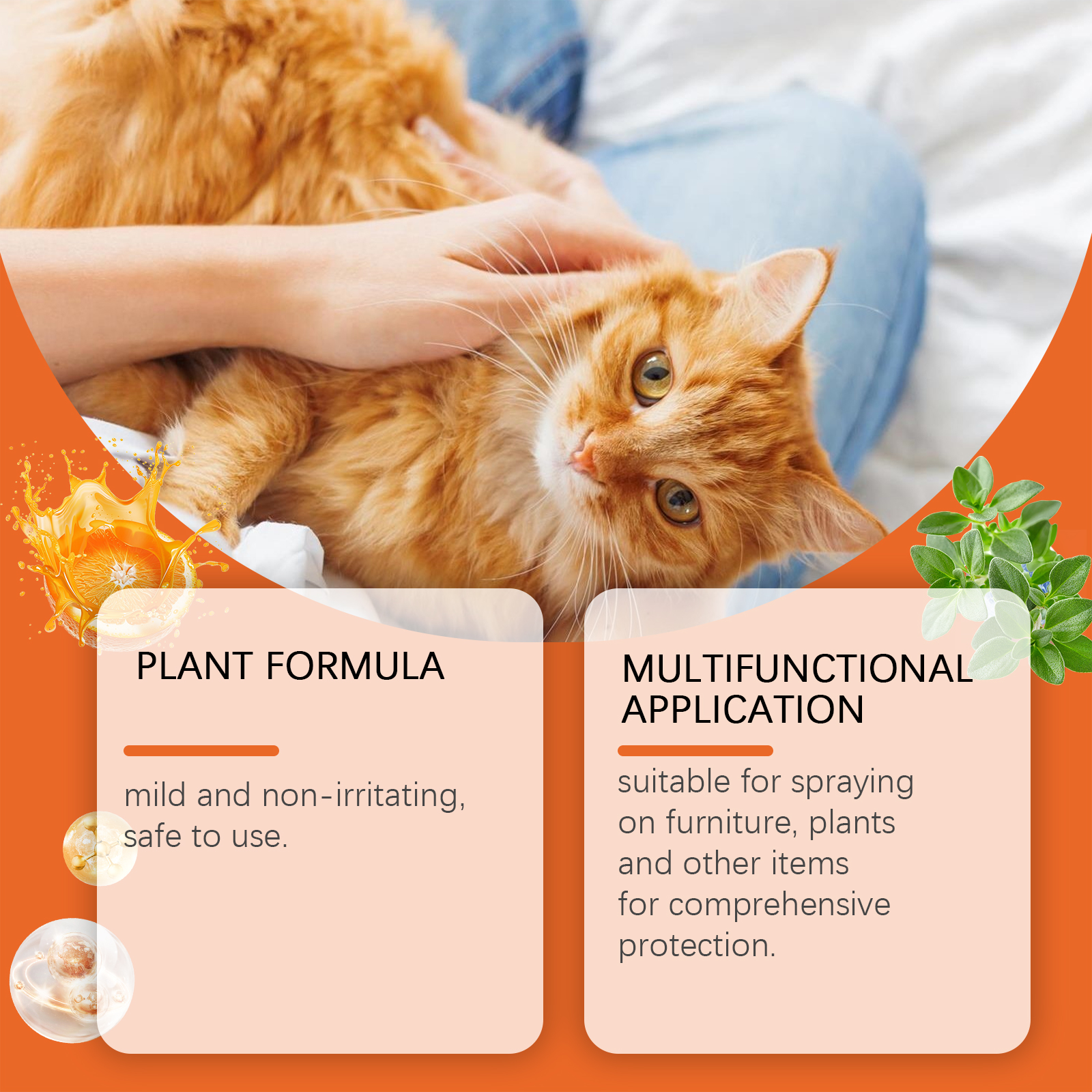 Cat Care Spray Mild Ingredients Reduce Cat Scratching Prevent Chewing Household Protection Spray