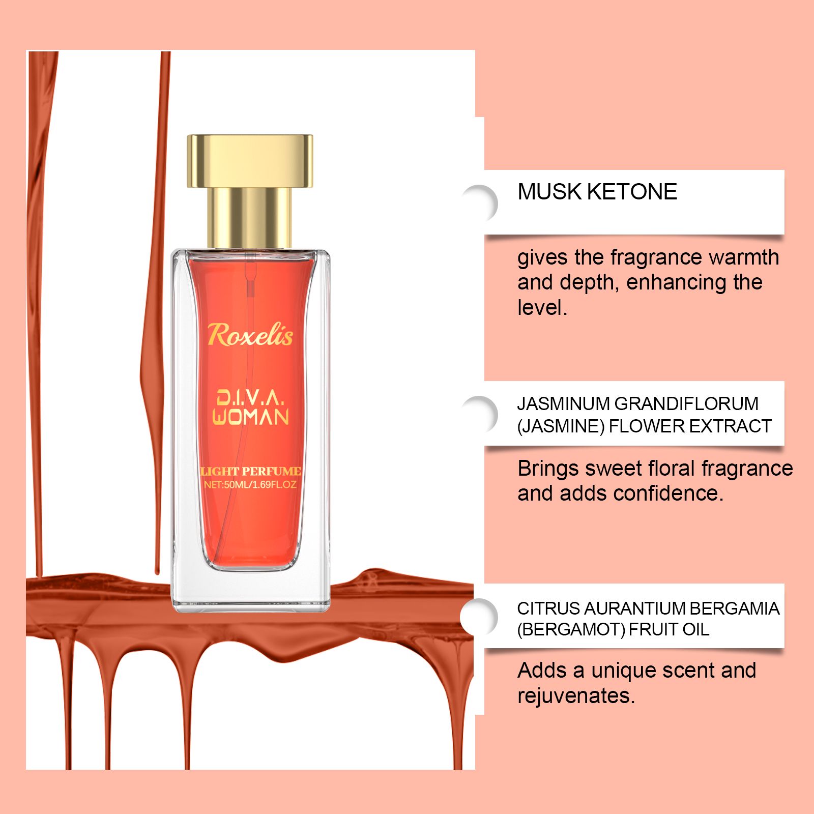 Red Jasmine Perfume Fresh Floral Long Lasting Elegant For Daily Wear
