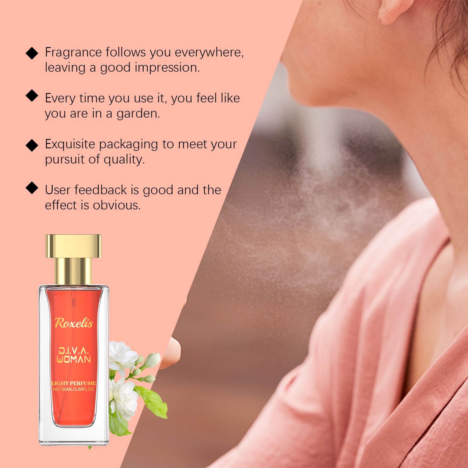 Red Jasmine Perfume Fresh Floral Long Lasting Elegant For Daily Wear