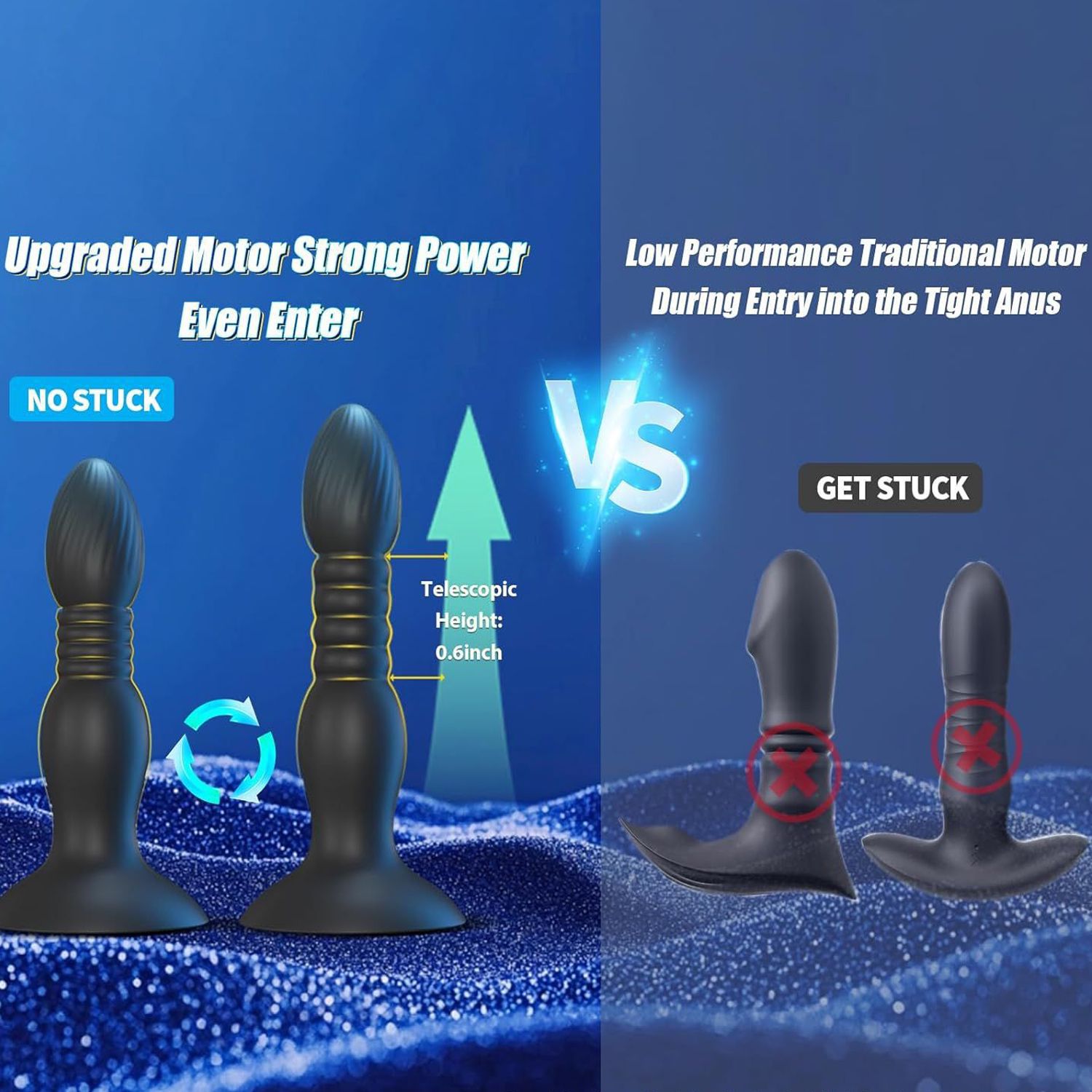 Adult Sex Toys Vibrating Anal Plug Women Vibrators Wireless Remote Control Suction Cup Telescopic Silicone Massagers