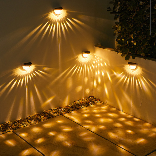 Shadow Light Solar Fence Lights Solar Decorative Garden Lights Waterproof Warm White