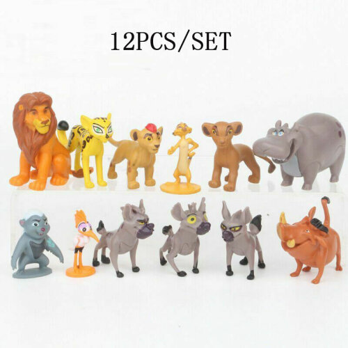 12PCS The Lion King Lion Guard Action Figure Playset Simba Kion Timon
