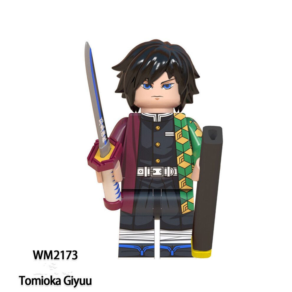 Demon Slayer Anime Building Blocks Toys Mini Action Figure Cartoon Small Figures Toys 8pcs Characters Of Tanjiro Kamado Nezuko Kamado Zenitsu Agatsuma Inosuke Hashibira Giyu Tomioka Shinobu Kocho Kyojuro Rengoku Gift For Kids