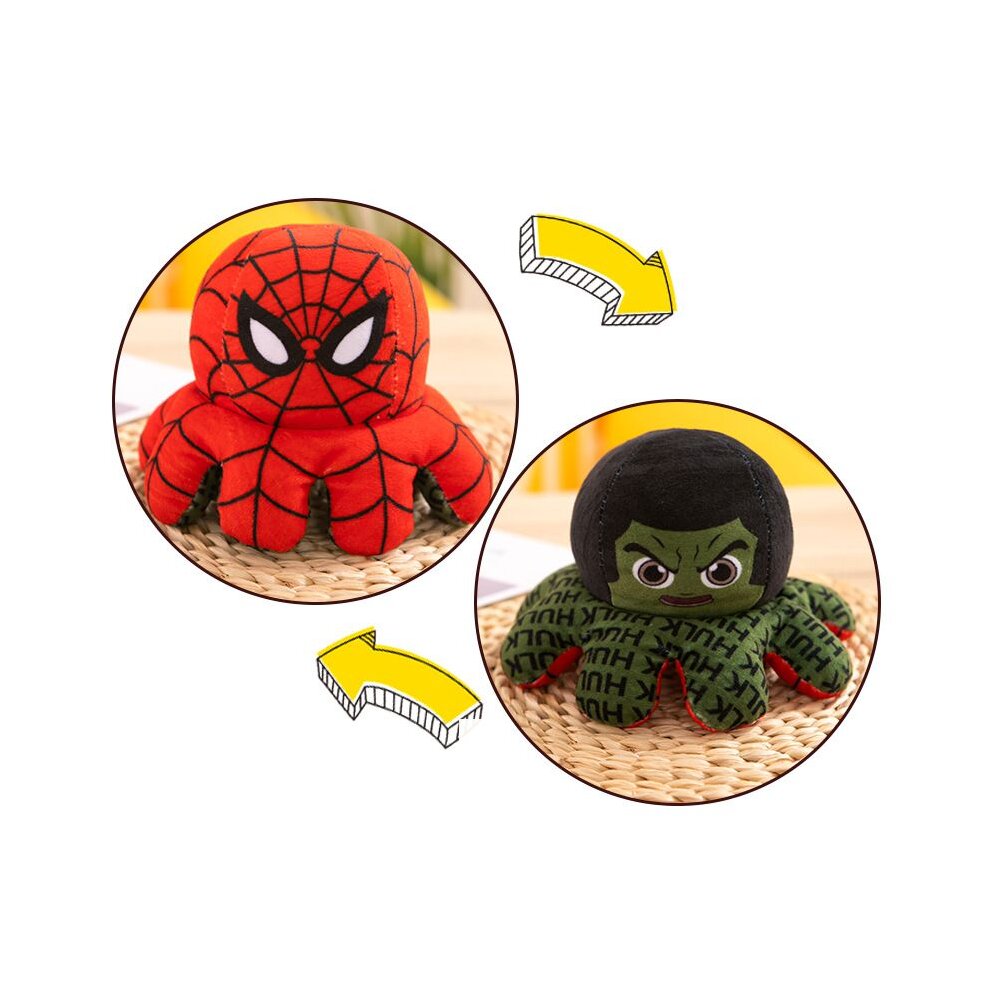 (Hulk Spiderman, 20cm/7.87in) Hulk Spiderman Captain America Iron Man Flip Reversible Oc