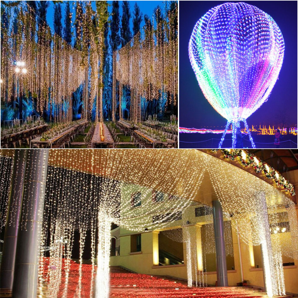 (20M 200LEDs~Warm White) 10M 20M LED Solar String Fairy Lights Xmas Decor