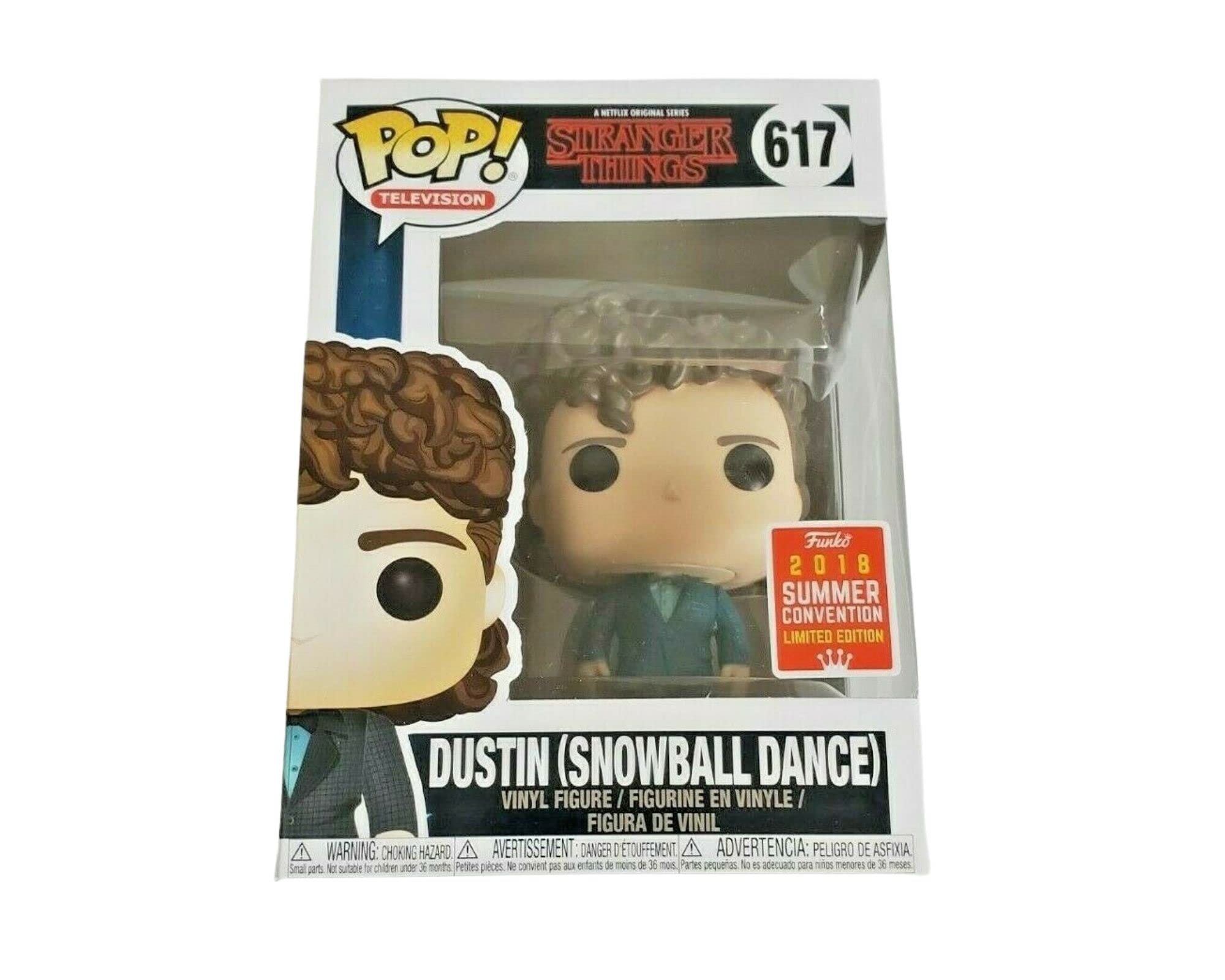 Funko Pop Stranger Things Action Figure Dustin Snowball Dance Vinyl Figure with Box PVC Model Collection Prop Exquisite Figures Anime Toys Decor Table Ornaments Christmas Gifts 10cm