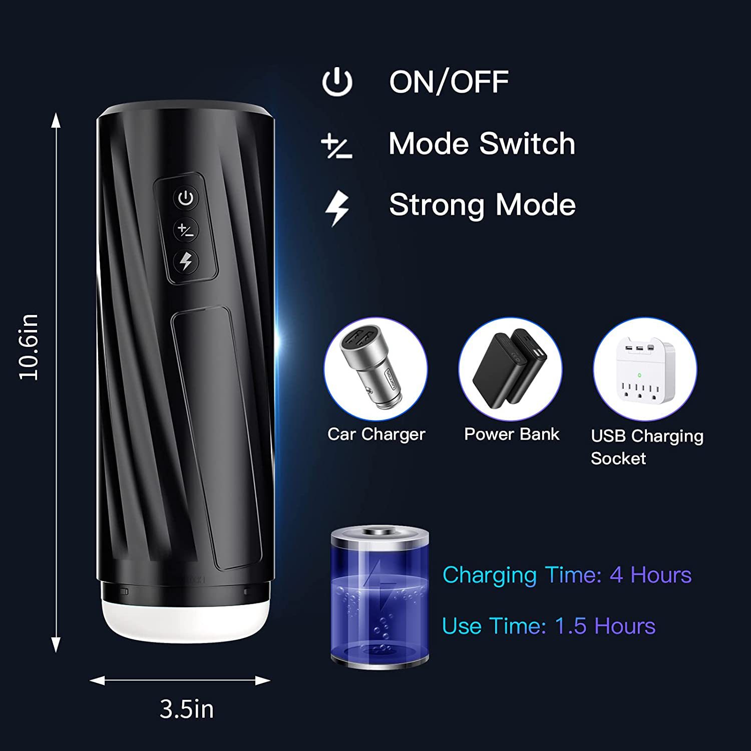 Electric Masturbator Cup Automatic Masturbator Sex Toy for Men Masturbating Male Pocket Pussy Masturbators Orgasm Vibrator with 7 Modes Telescopic Function and Extrusion