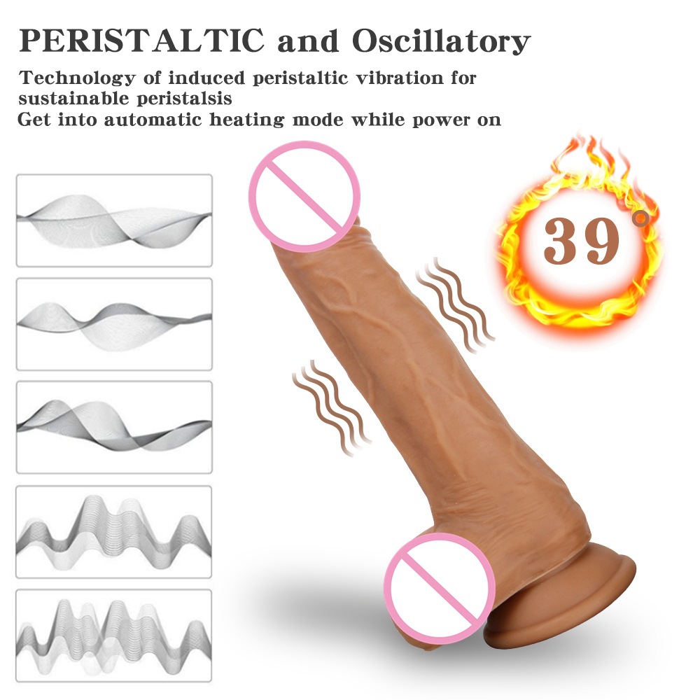 Realistic Dildo Masturbator Machine Gun for Women Automatic Thrusting Vibrator Wand Adult Sex Toy G-Spot Fucking Massager Bullet Heating Function Suction Cup Wireless Remote Control Anal Stimulate Sex Pleasure