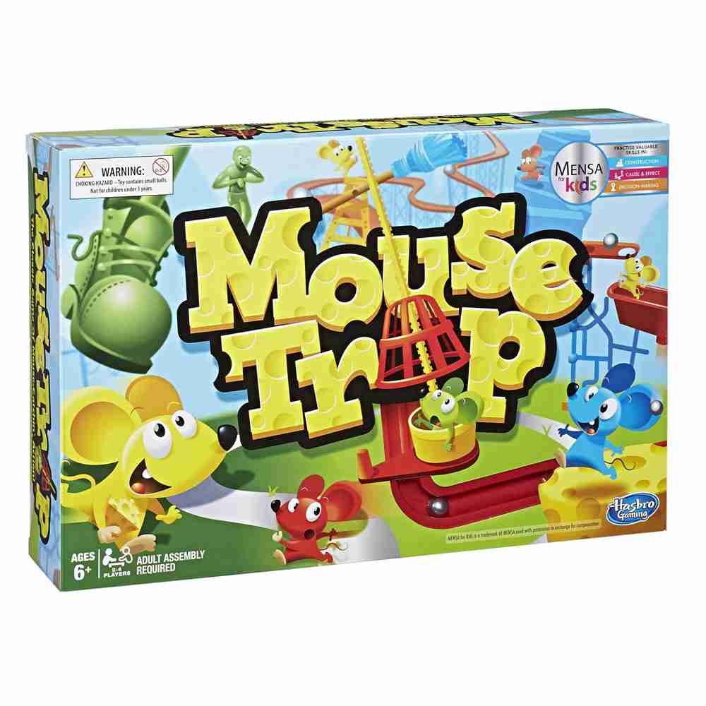 The Mouse Trap Game-Multicolor-One Size Classic Mousetrap Board Game