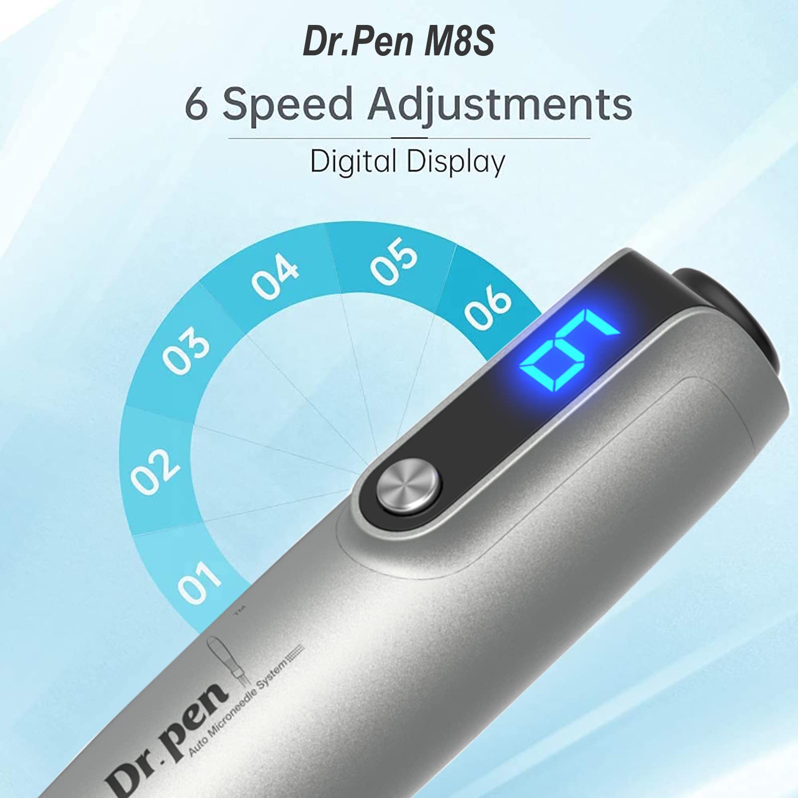 Dr.Pen Ultima M8S Microneedling Pen Professional Premium Microneedle Derma Auto Pen Wireless Skin Pen for Face Body Skin Care with 9 Cartridges