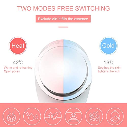 (Pink) Electric Bubble Blackhead Remover Pore Vacuum Face Cleaner Hot Compress Black Dots Extractor Blue Light Sterilization Skin Care Facial Cleaning