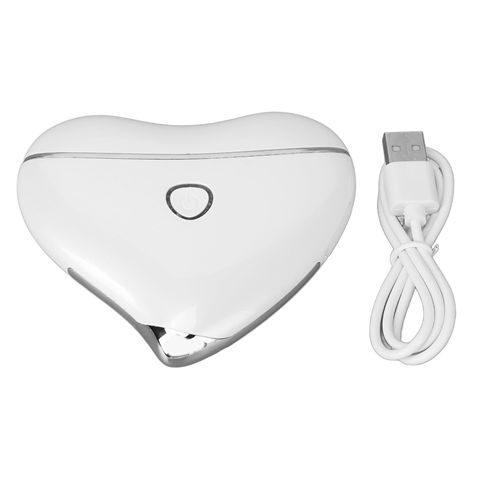 Electric Scraping Face Massager Heating Facial Beauty Scraping Instrument Portable USB Charging with 4 Modes Wonderful Gift White
