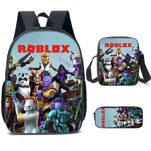 Roblox Backpack Kids School Bag Bookbag Bag  Lunch Bag Pencil Case Gift for kids 3PCS