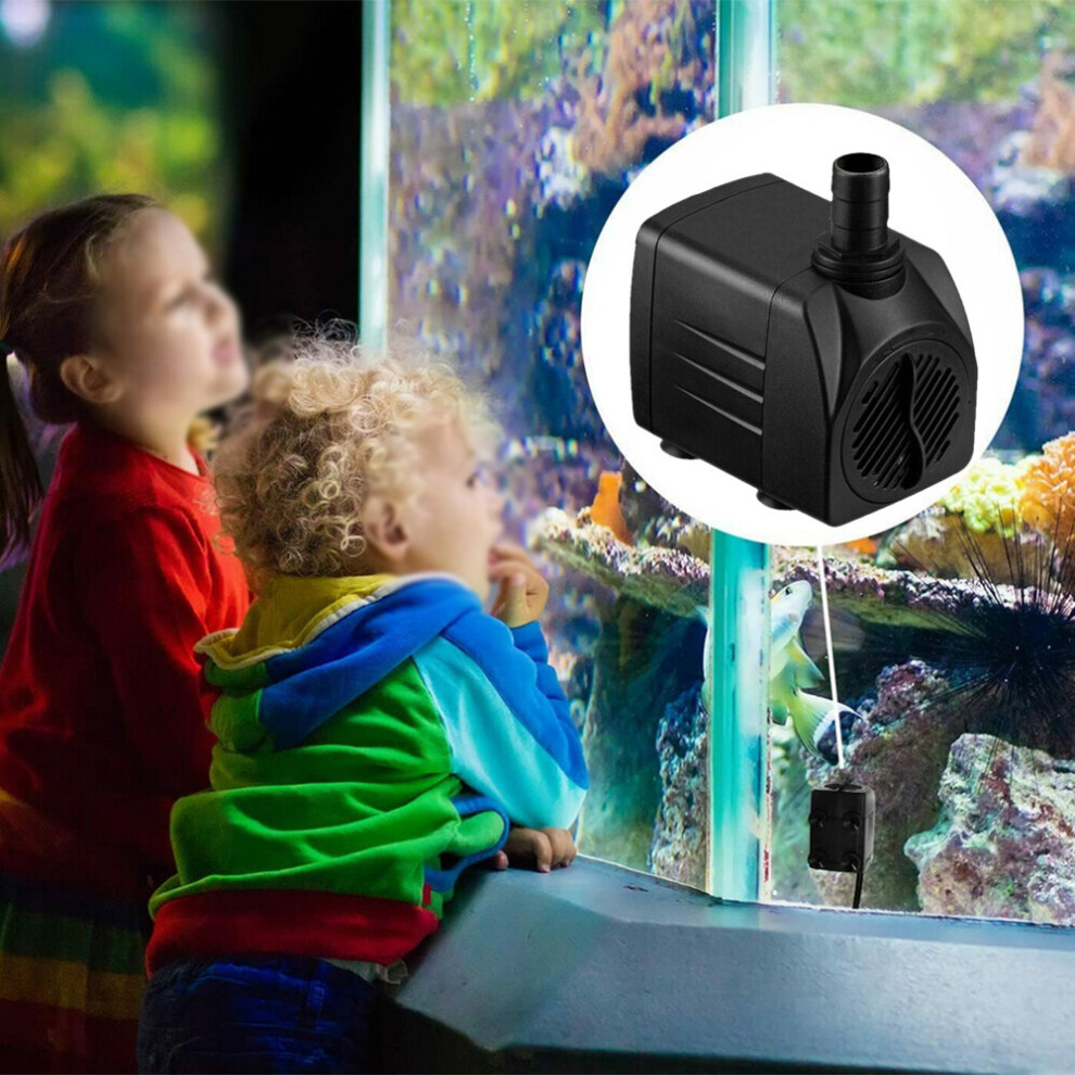 (180 LPH) Mini Submersible Water Pump Ultra Quiet Fountain Water Pump for Aquarium Fish Tank Pond Statuary Hydroponics Indoor Outdoor Fountain
