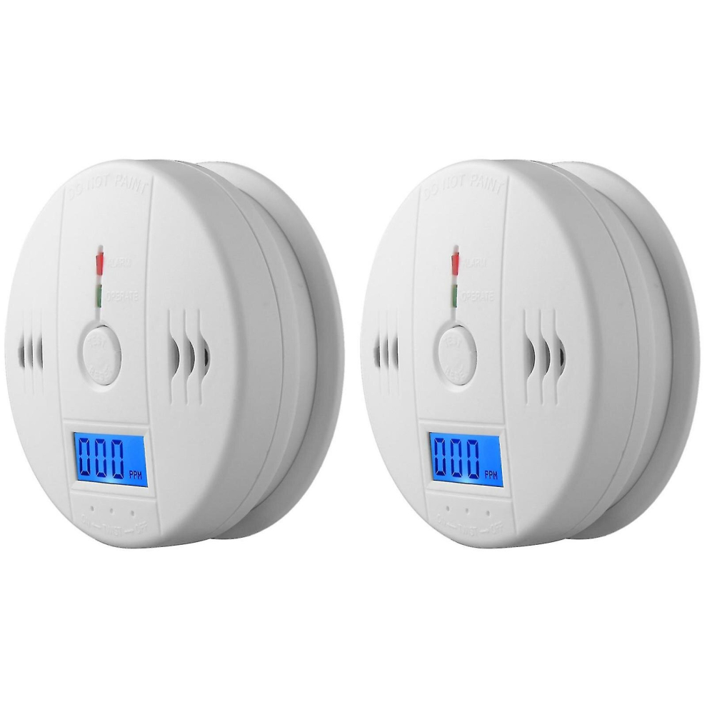 2 Pack Smoke Alarm And  Monoxide Detector  Operated 100