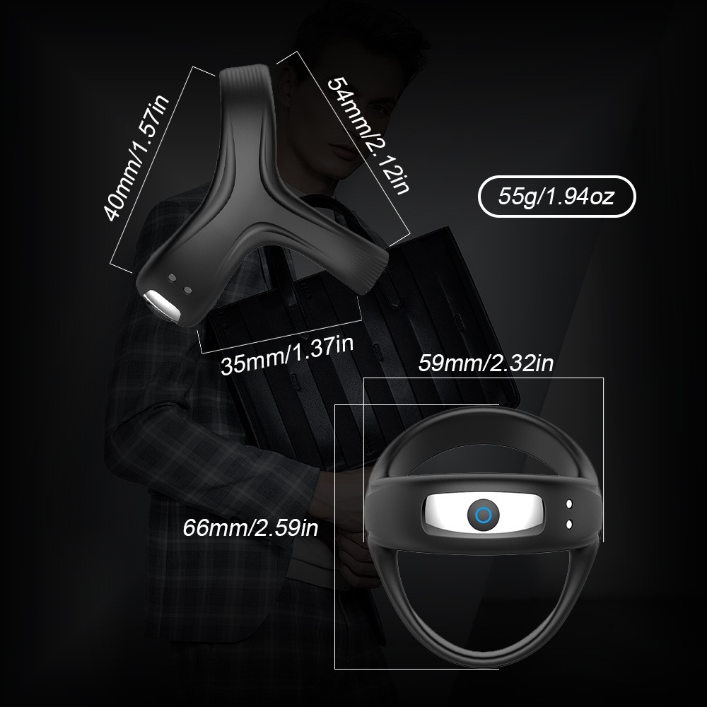 Penis Cock Ring Vibrator Vibrating Cockring Male Masturbator Delay Ejaculation Erection Sex Products Silicone Adults Toys Massager for Men Couples