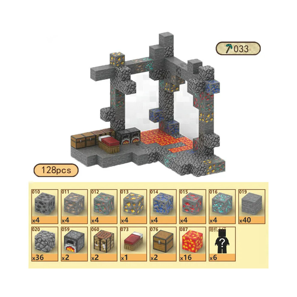 Building Blocks Magnetic Mine World Cube Magnet World Set for Boys Girls Kid Age 3 Construction DIY Model Children Sensory Toy