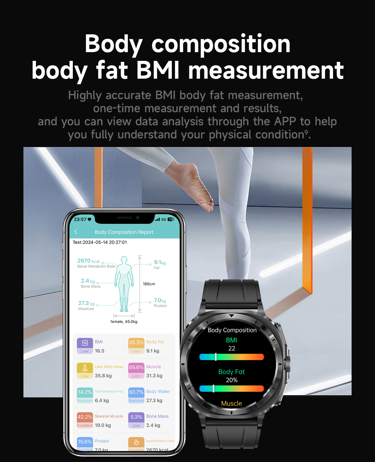 (Black Steel) Smart Watch ECG PPG Blood Sugar Health Monitoring Bluetooth Call Outdoor Sports Fitness Tracker Women Men Smartwatch for Samsung IOS