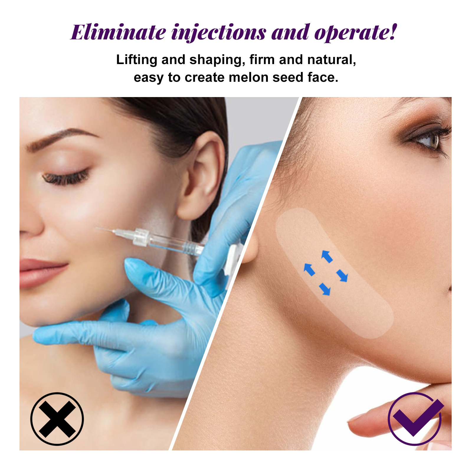 EELHOE V-lift Makeup invisiblAdhesive Tape Invisible Breathable Lift Face Sticker Lifting Tighten Chin