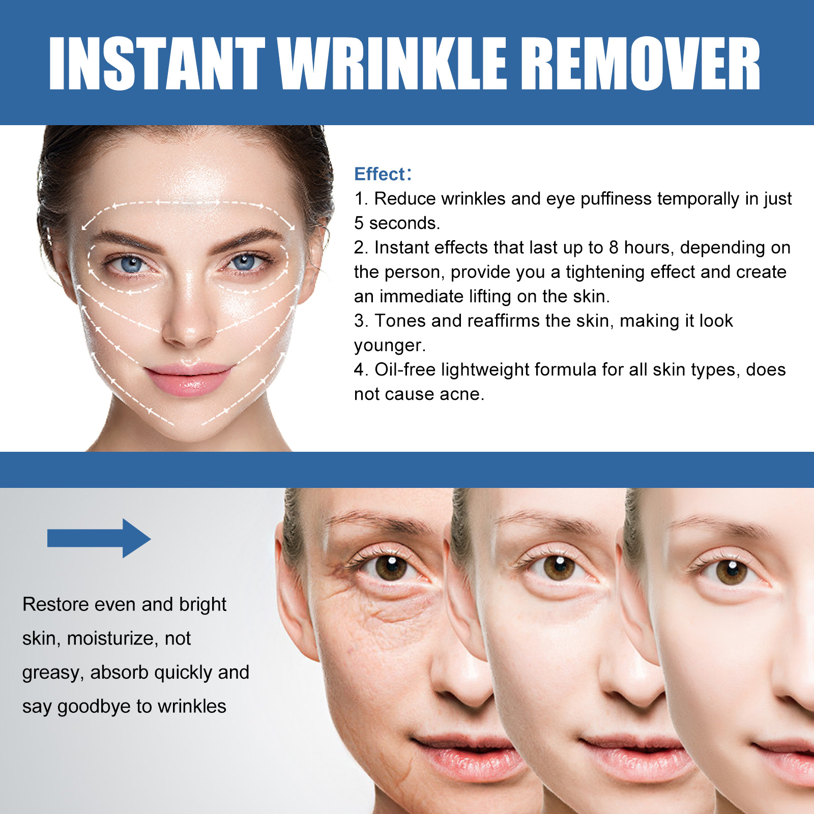 (1 PC) Retinol Cream Anti Wrinkle Face Cream Reduce Fine Lines Eyes Hydrating Moisturizing Cream Pulls Diminishes Eye Swelling Skincare Products