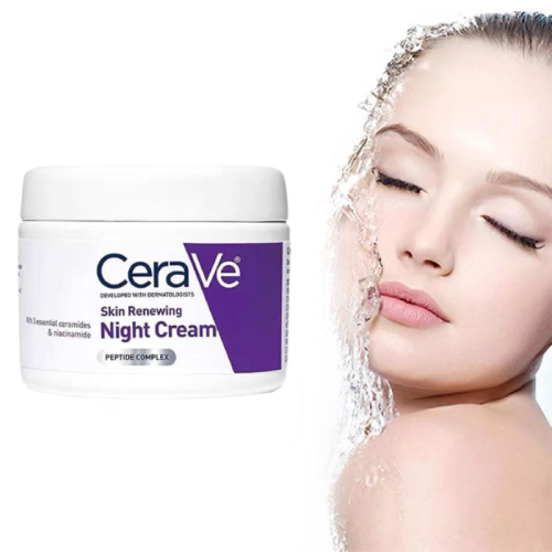Skin Cerave Renewing Night Cream Shea Butter Oil Niacinamide Peptide Skin Care