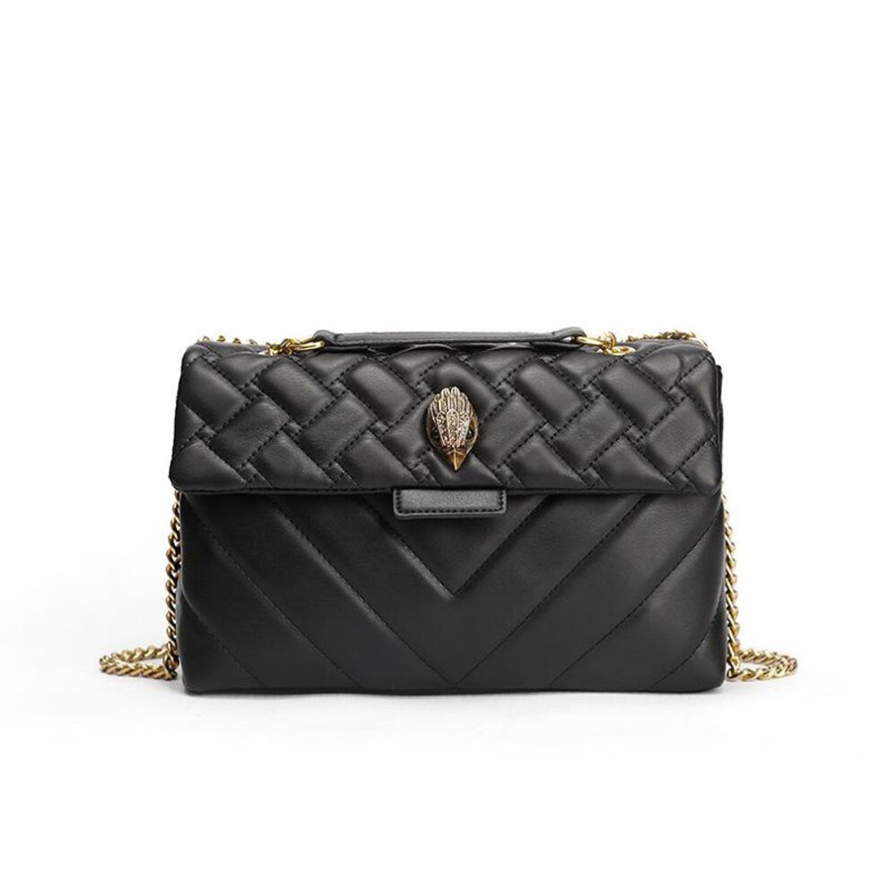 (black) Kurt Geiger Eagle Head Womens Chain Crossbody Bag