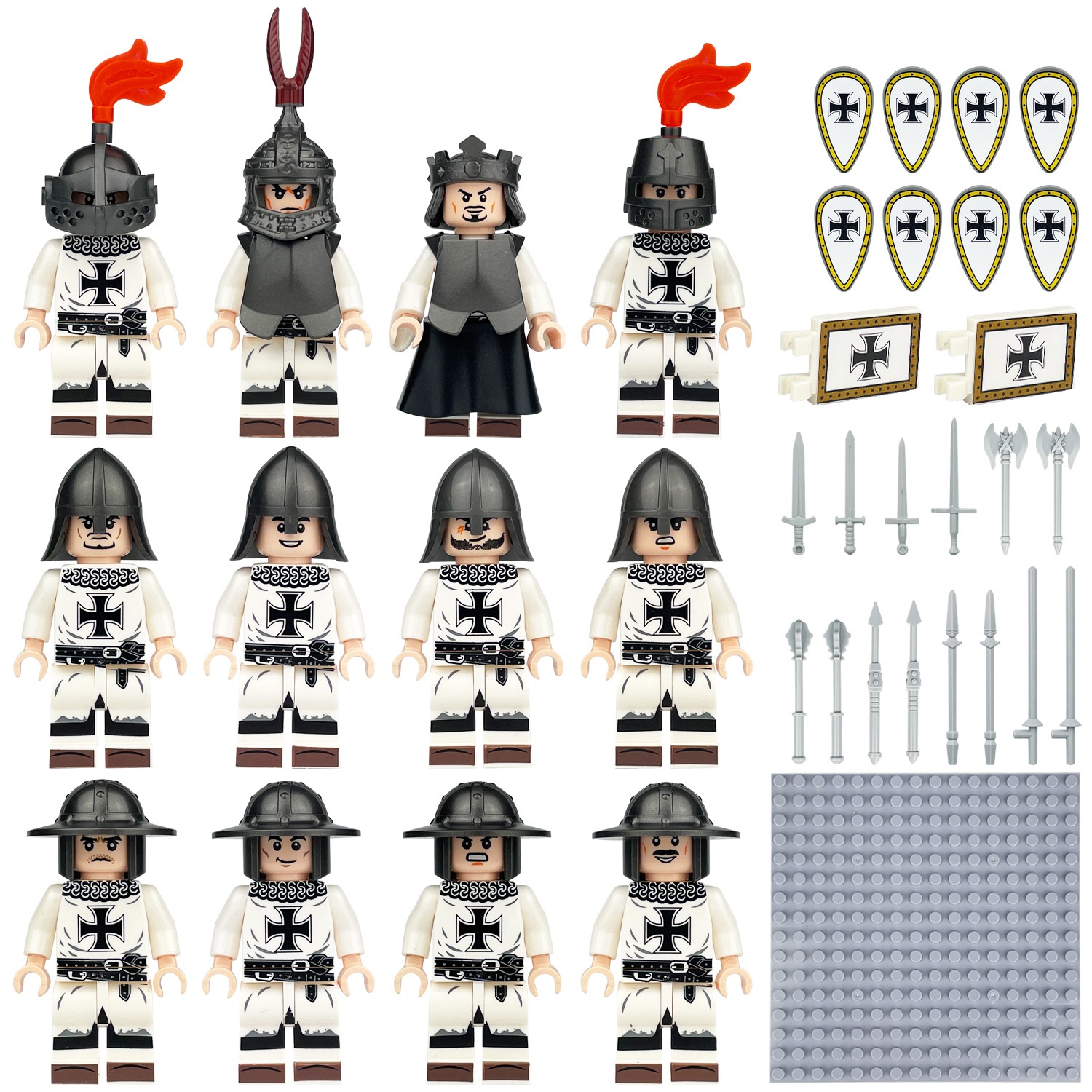 The Medieval Crusaders Special Forces Minifigure Custom Minifigure Toy Soldiers Army Toys Set for Strategy Games and Collecting