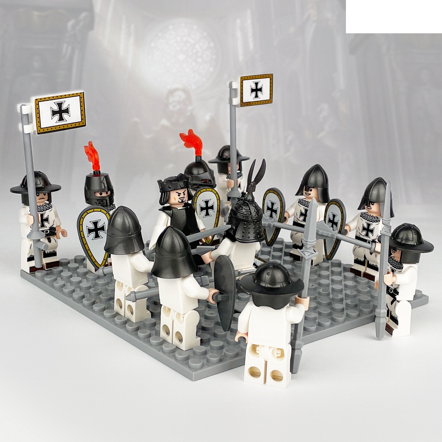 The Medieval Crusaders Special Forces Minifigure Custom Minifigure Toy Soldiers Army Toys Set for Strategy Games and Collecting