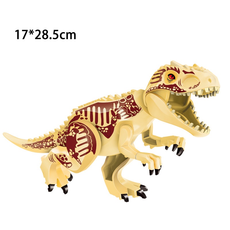 (Dinosaur F) Dinosaur Action Mini Figures Toys Building Set Model Toy with Movable Jaw Dinosaur Tyrannosaurus Rex Educational Toys Gifts for Kids