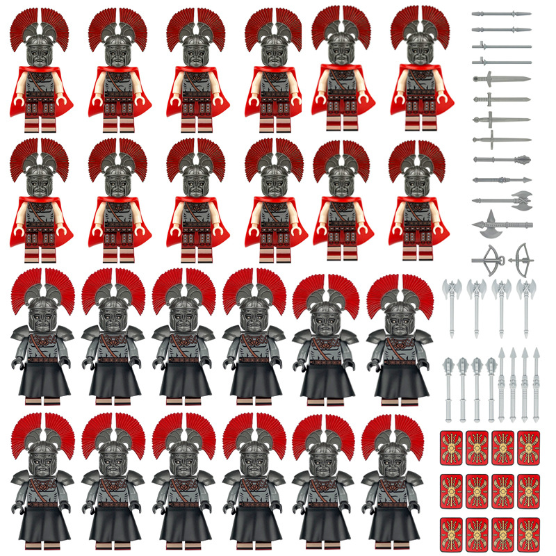 Kids Toys Army Building Blocks Roman Legion Soldiers Infantry Minifigures Fit Lego Toys Gifts