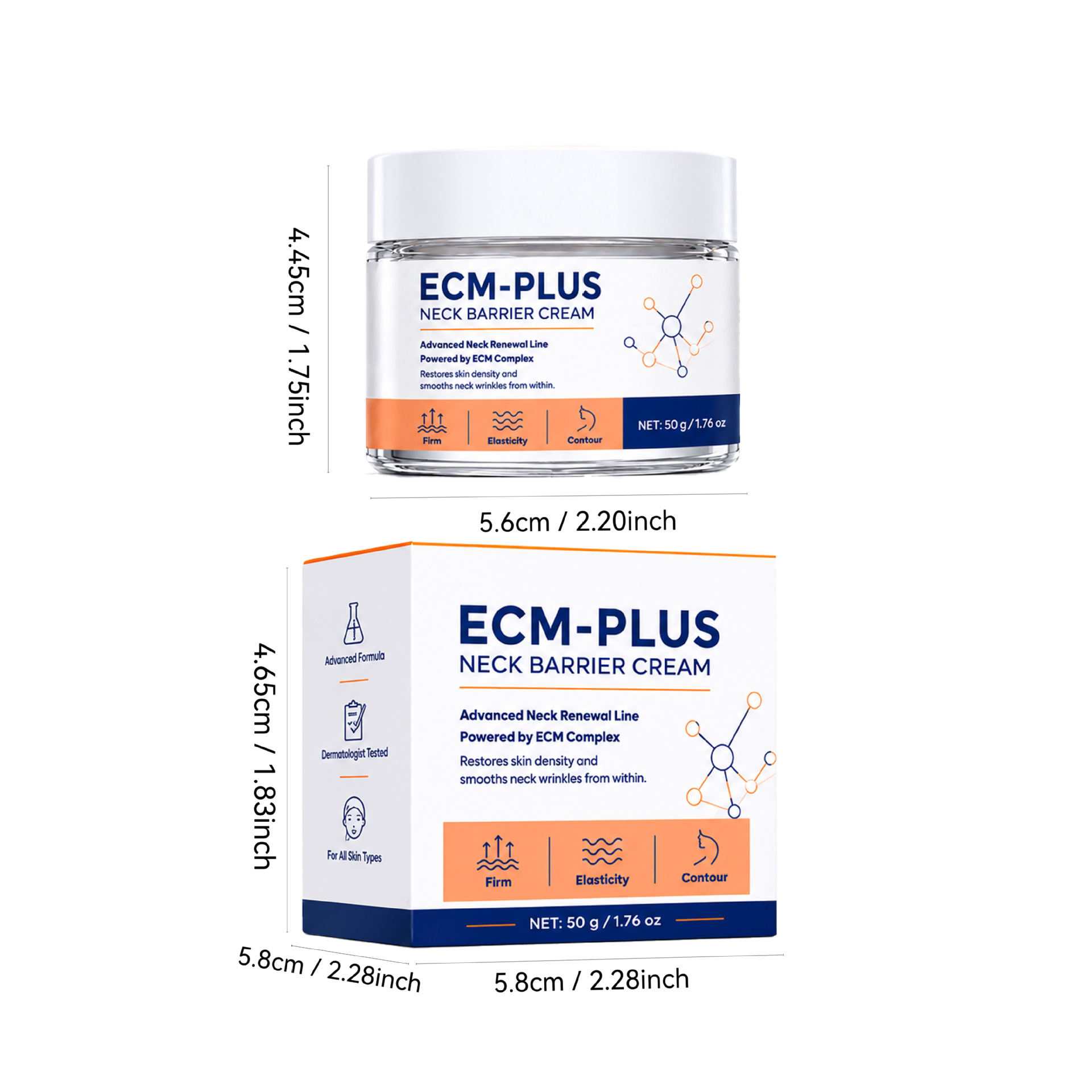 Neck Barrier Repair Cream For Firming Smoothing And Daily Neck Skin Nourishing Treatment 50g