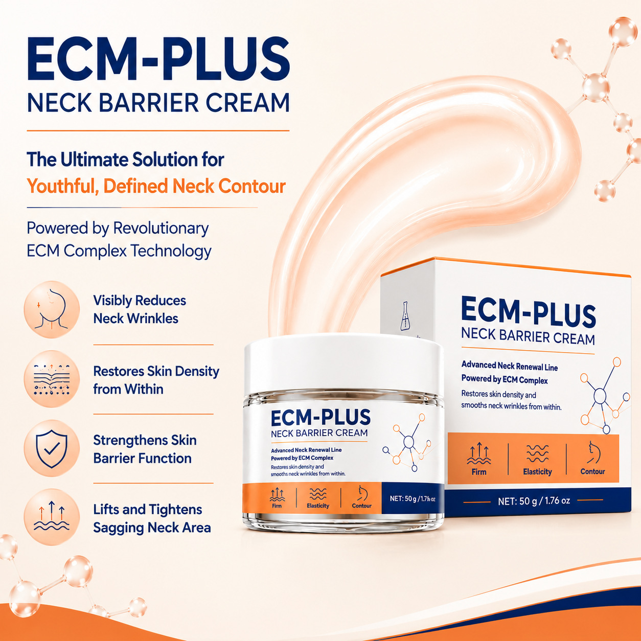 Neck Barrier Repair Cream For Firming Smoothing And Daily Neck Skin Nourishing Treatment 50g