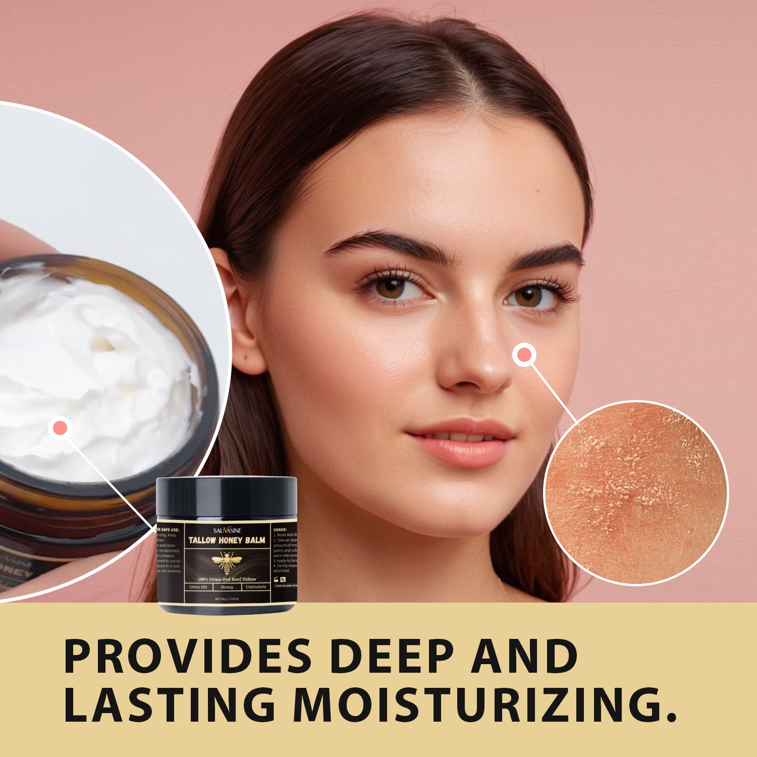 Honey Face Balm Moisturising Nourishing Soothing Skin Care for Daily Use Natural 60g