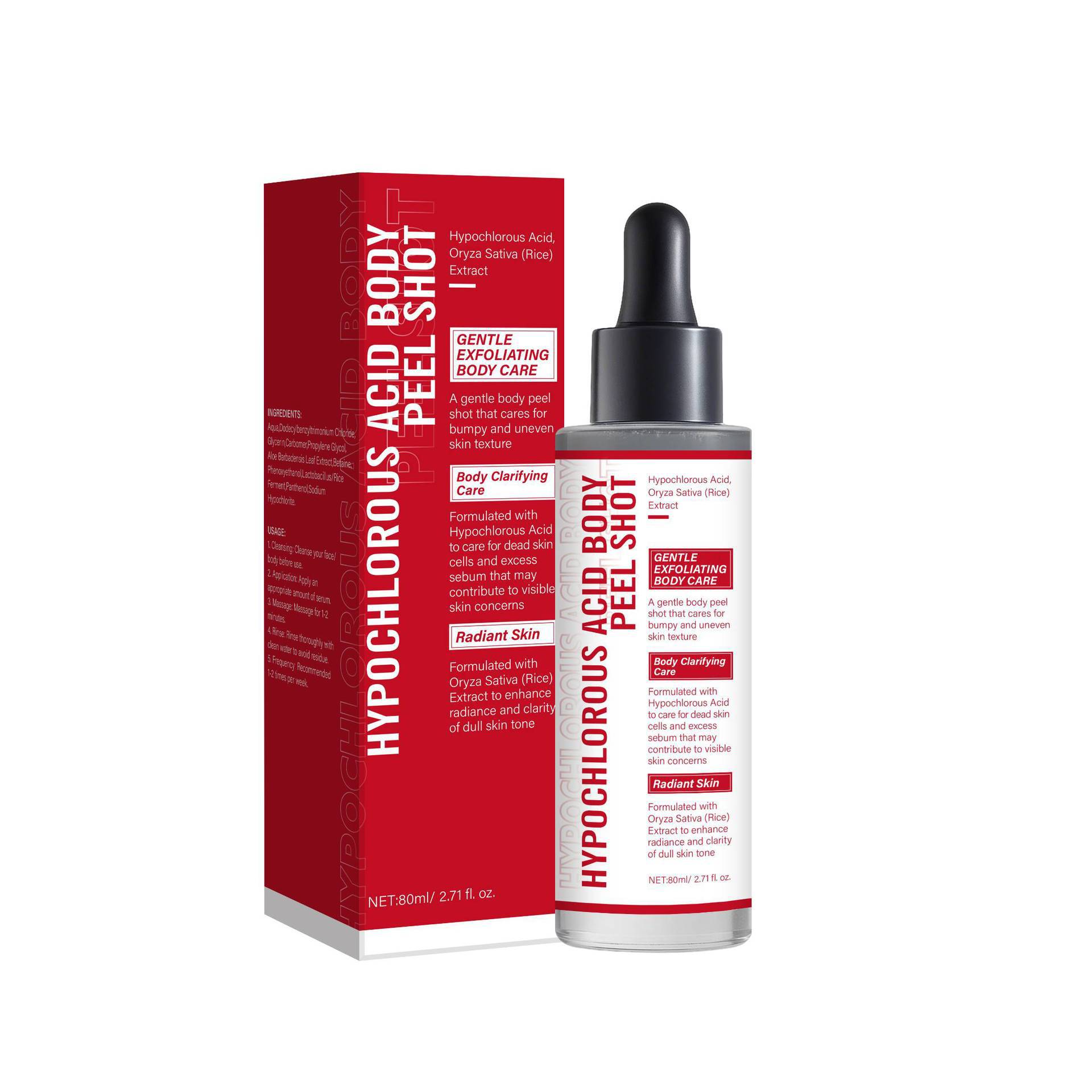 Hypochlorous Acid Rice Peeling Essence For Face And Body Hydrating Nourishing Gentle Exfoliating Daily Skin Care Treatment