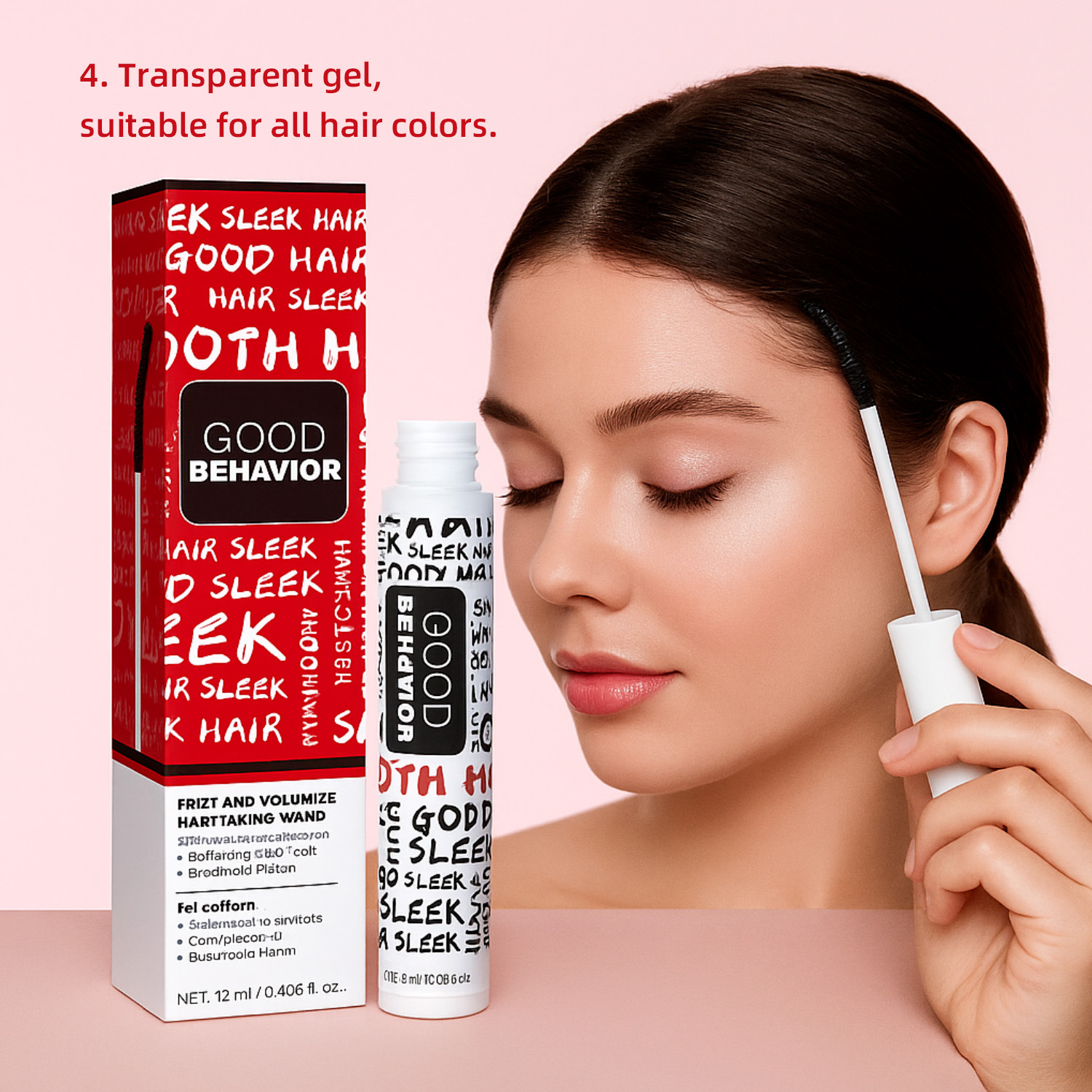 Hair Styling Gel Stick Smoothing Frizz Control Shape Hold For Flyaway Daily Hair Care 12ml
