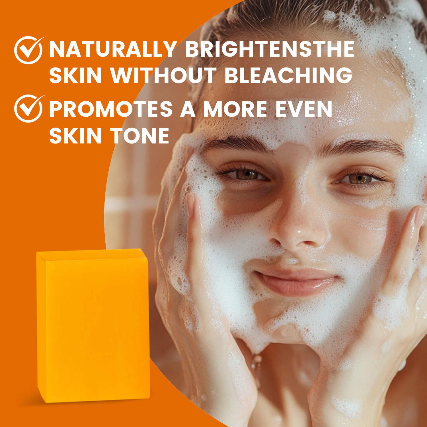 Turmeric Soap Bar With Mesh Pouch For Face And Body Gentle Cleansing Nourishing Daily Skincare Routine 100g