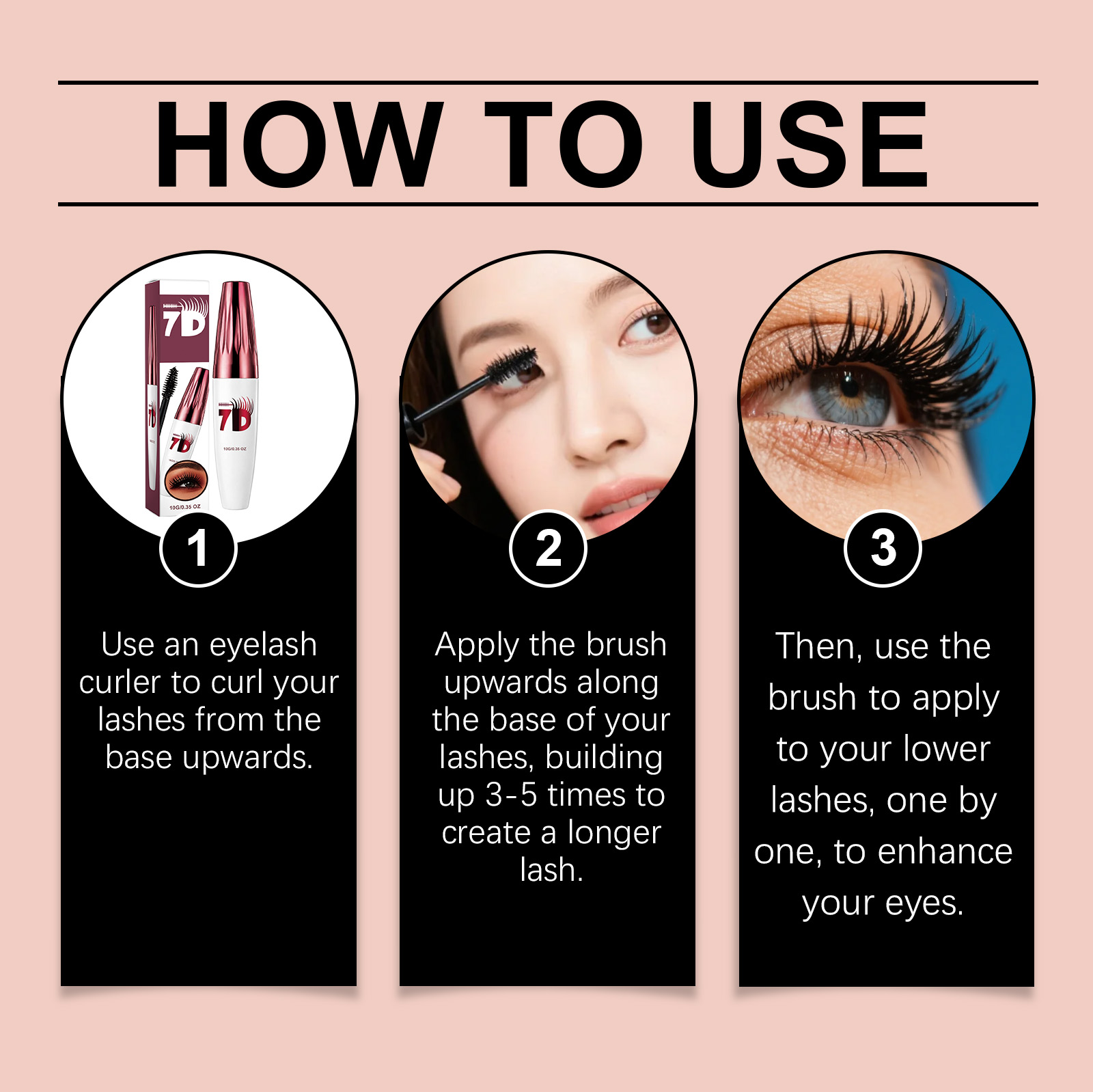 Curling Stereoscopic Mascara Black Longlasting Natural Modify Eyelash Curve Delicate Smooth AntiSmudge Fine Soft Gentle Daily Cosmetic