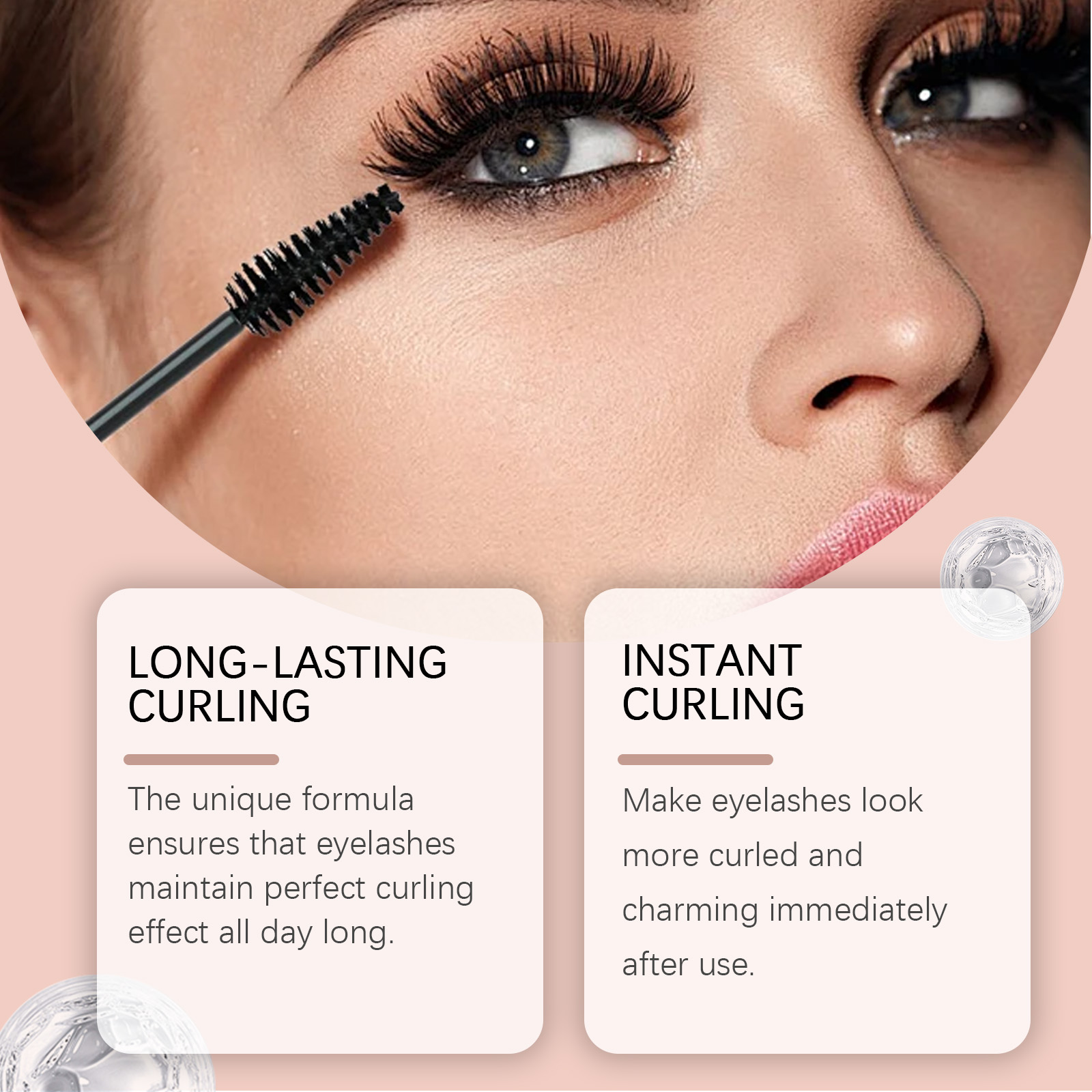 Curling Stereoscopic Mascara Black Longlasting Natural Modify Eyelash Curve Delicate Smooth AntiSmudge Fine Soft Gentle Daily Cosmetic