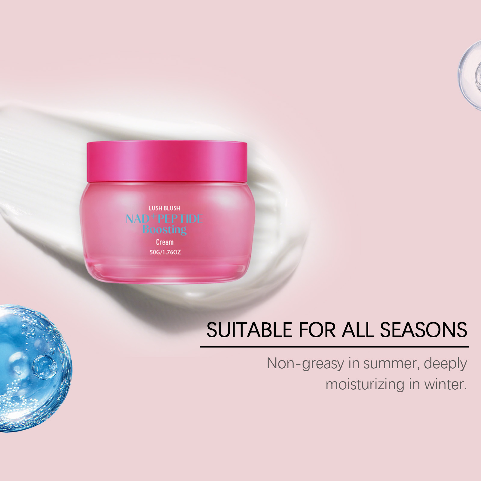 Facial Moisturizing Cream Light Soft Silky Hydrating Elastic Smooth Bright Clear Portable Skin Care Lotion