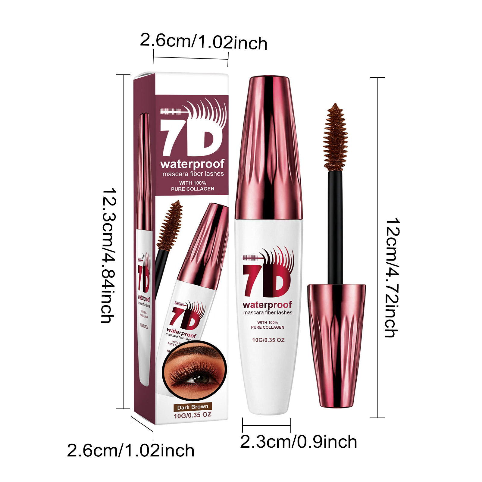 (Black) Curling Stereoscopic Mascara Longlasting Natural Modify Eyelash Curve Delicate Smooth AntiSmudge Fine Soft Gentle Daily Cosmetic