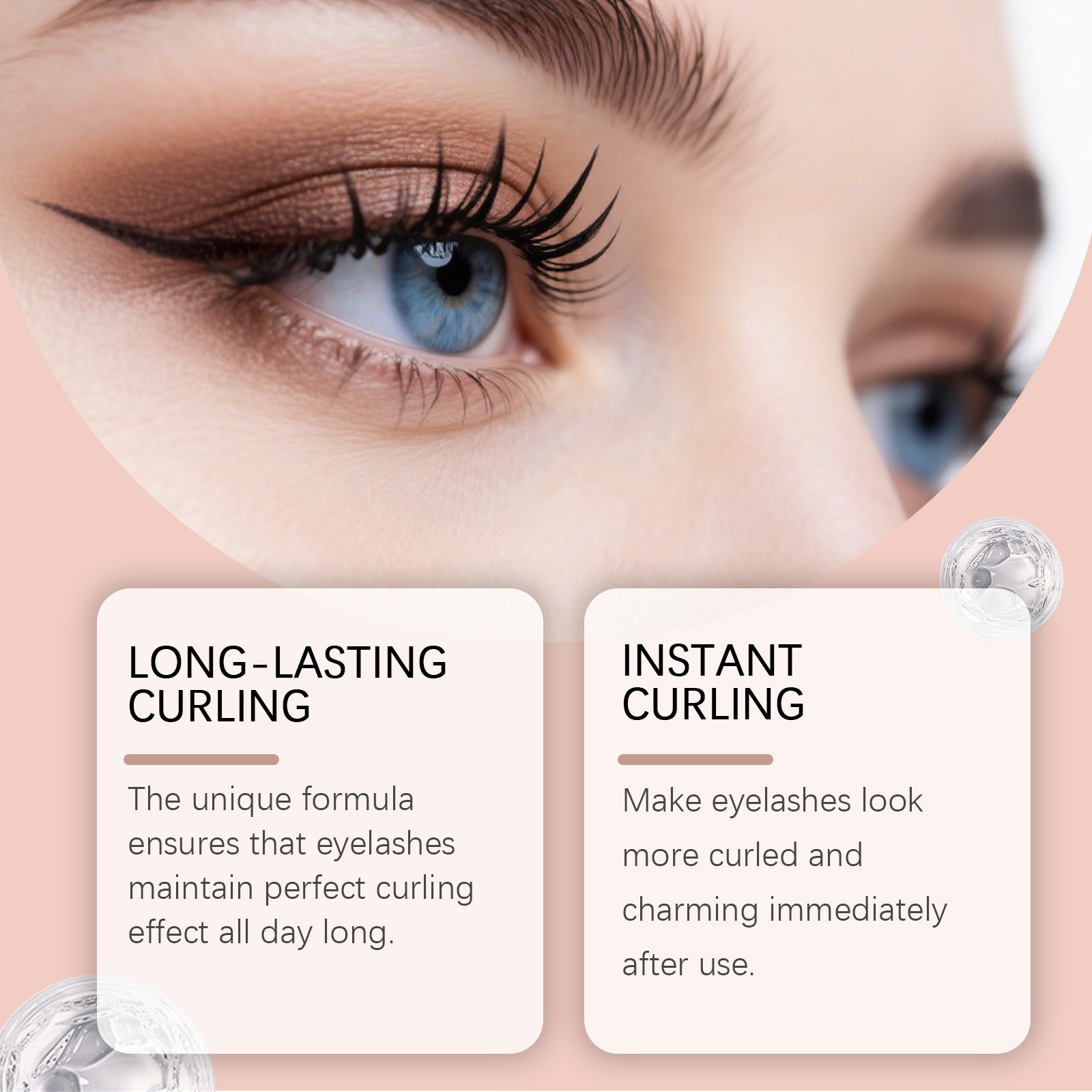 (Black) Curling Stereoscopic Mascara Longlasting Natural Modify Eyelash Curve Delicate Smooth AntiSmudge Fine Soft Gentle Daily Cosmetic