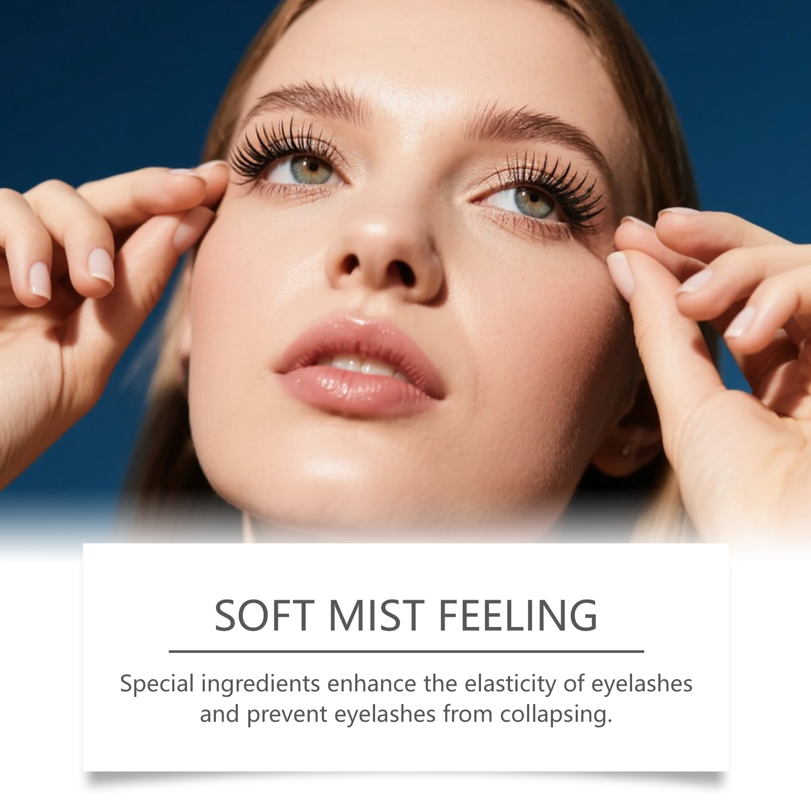 (Black) Curling Stereoscopic Mascara Longlasting Natural Modify Eyelash Curve Delicate Smooth AntiSmudge Fine Soft Gentle Daily Cosmetic