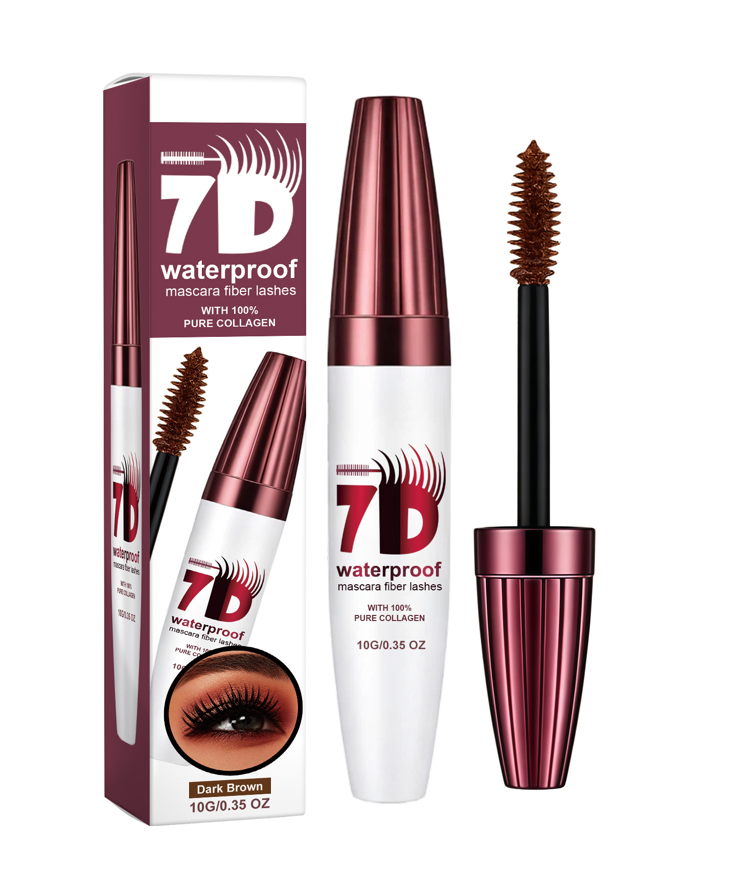 (Black) Curling Stereoscopic Mascara Longlasting Natural Modify Eyelash Curve Delicate Smooth AntiSmudge Fine Soft Gentle Daily Cosmetic