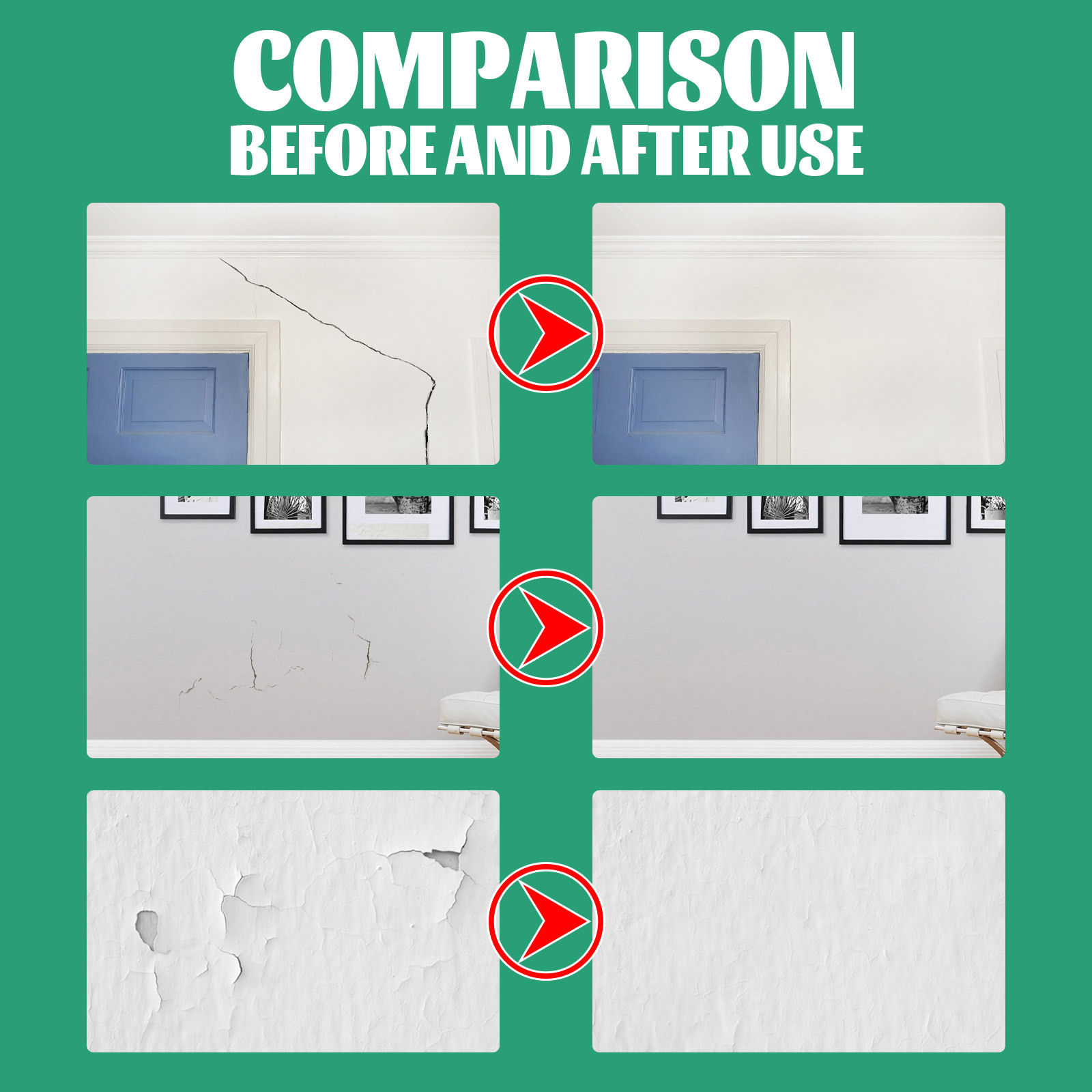Wall Repair Cream Household Waterproof Mildew Resistant Putty Fix Nail Holes Wall Surfaces Crack Mending