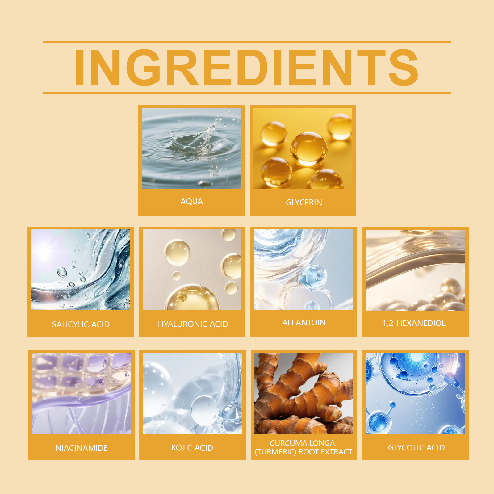 Kojic Acid Turmeric Serum Nourishes Skin Light Texture Non Sticky Soft Smooth Moisturize Facial Complexion Care Liquid